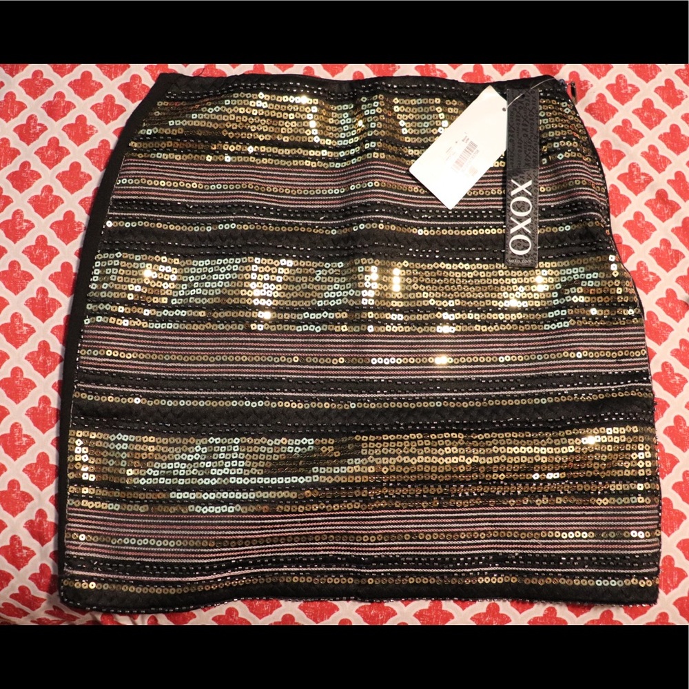 NWT XOXO sequin mini skirt!